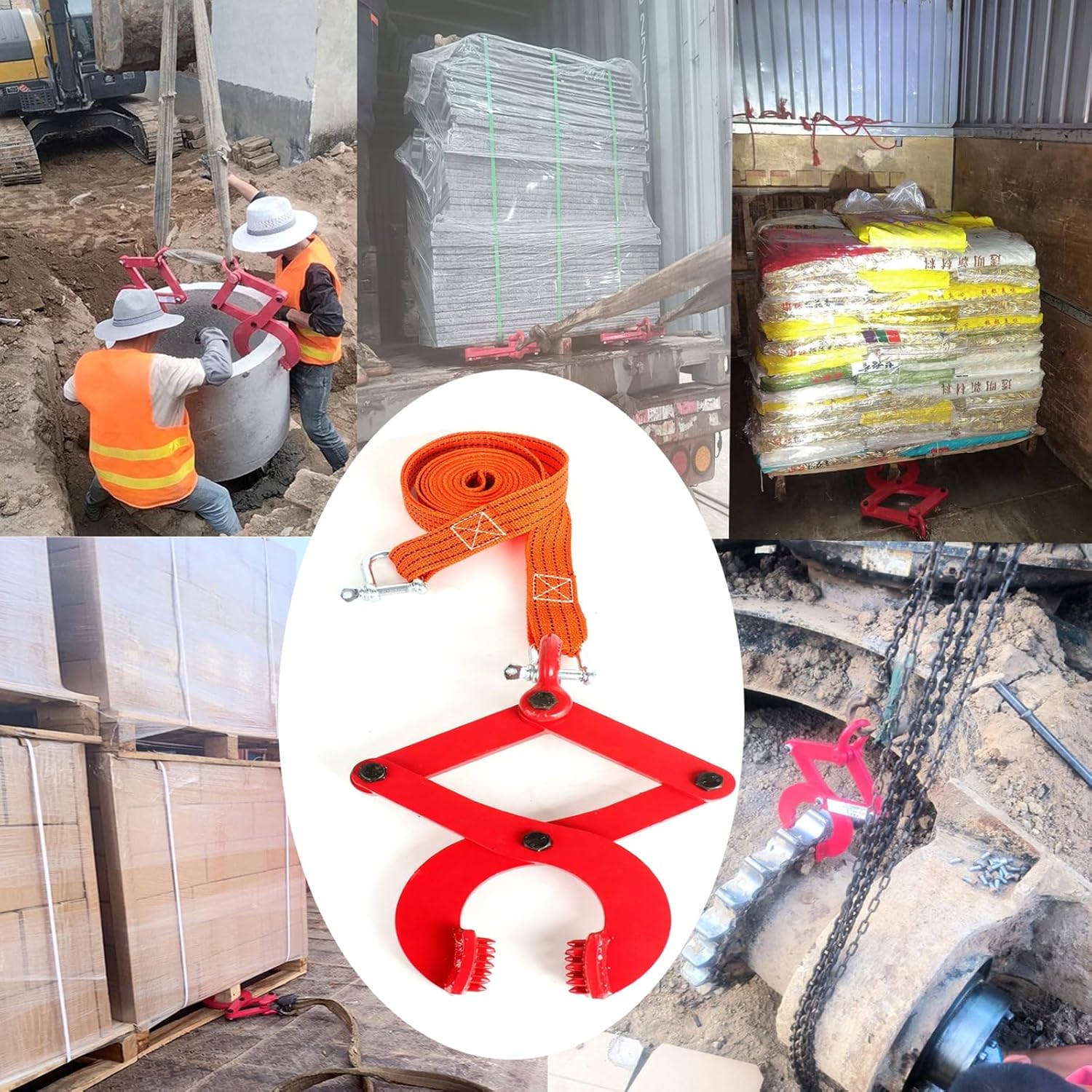 Pallet Puller Clamp,Stump Puller,2204pound Pulling Capacity Heavy Duty Single Scissor Clamp,for Pulling Pallets, Woods and Other Things Easily, 5Inches Bigger Jaw Opening Pallet Grabber