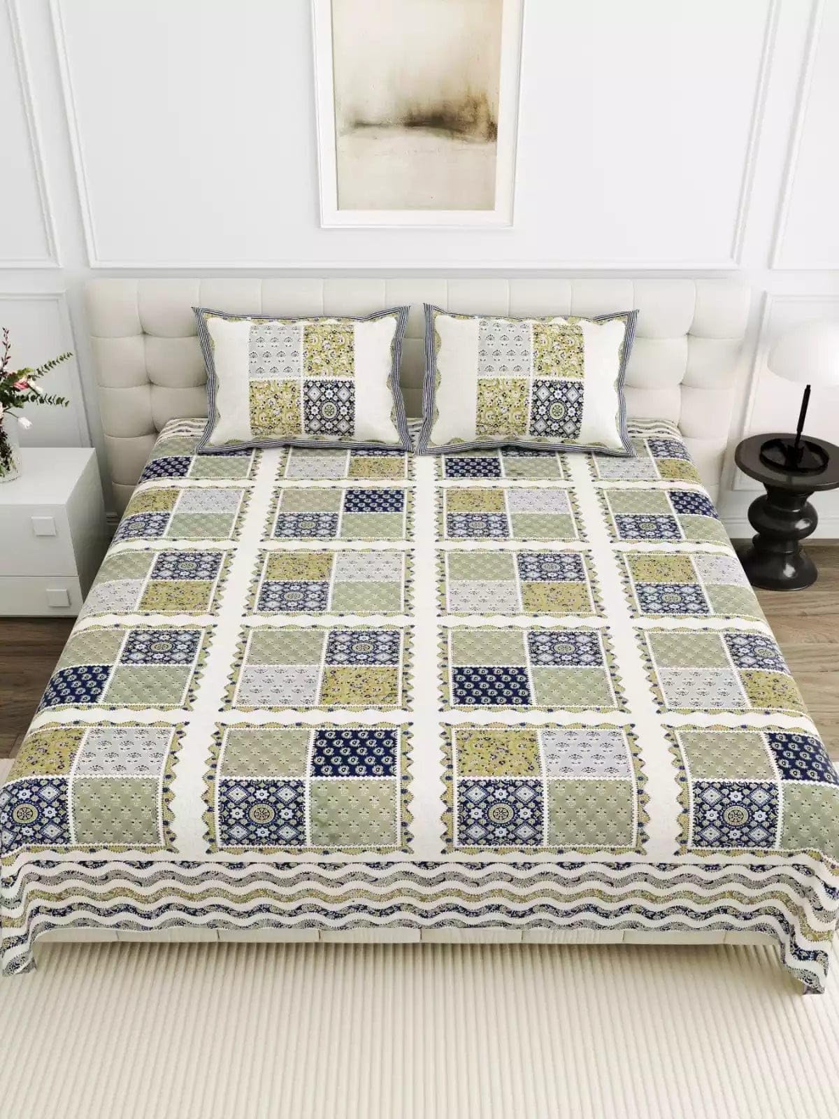 Cotton King Size Bedsheet Set | Bedroom Décor | 108 x 108 Inches | Premium Print-image-17