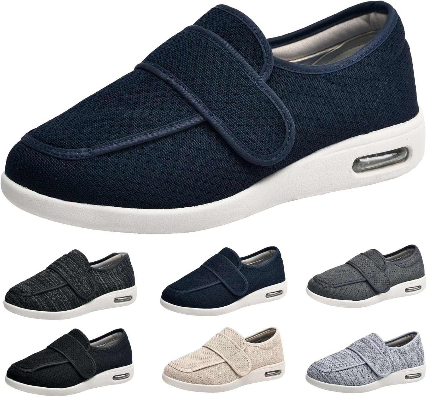 Unisex Walking Shoes Men Diabetic Shoes Elderly Casual Solid Color Flat Shoes W