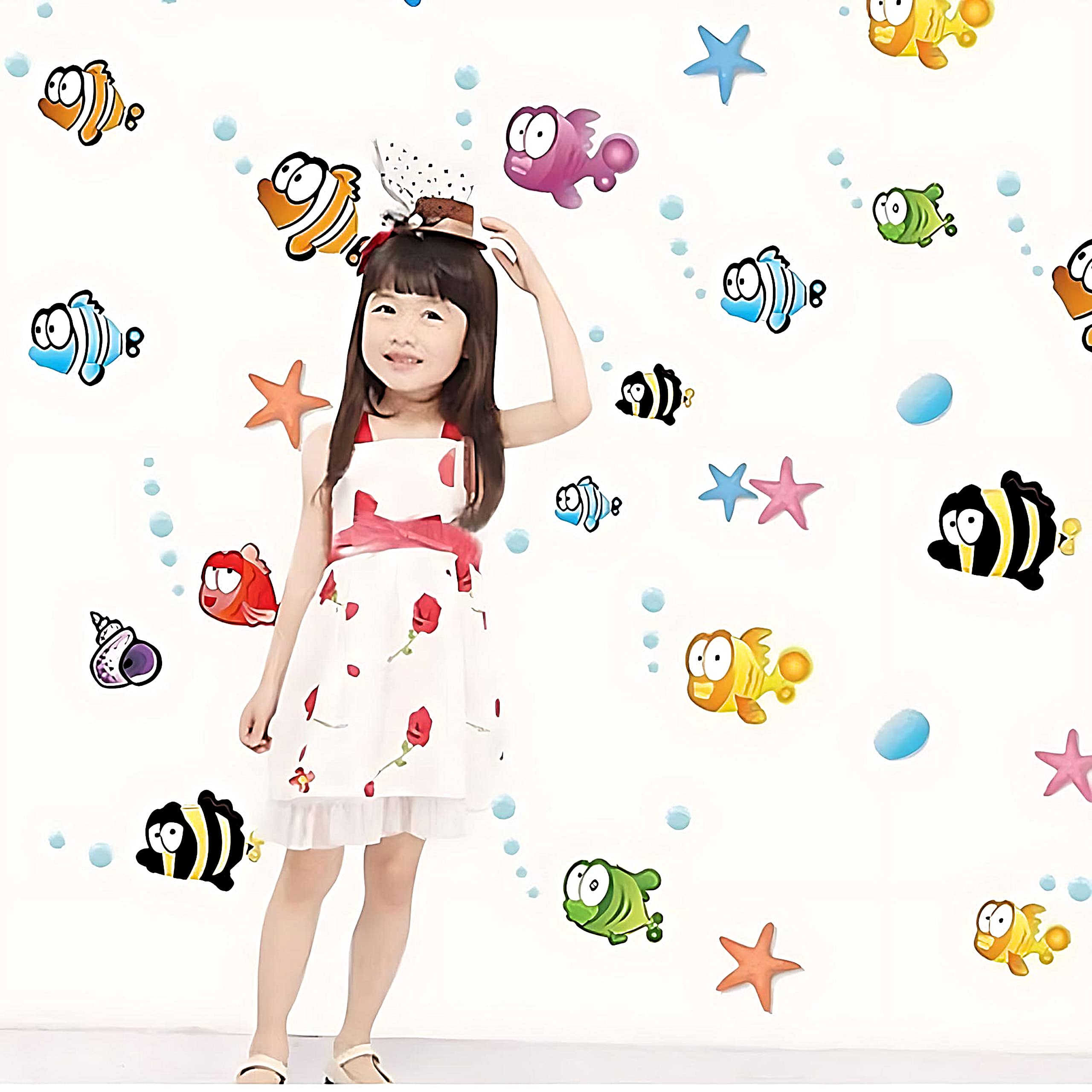 JAAMSO ROYALS Cute The Clown Fish Sea Stickers for Walls of Home, Wall Sticker for Living Room, Wall Stickers for Home, Wall Painting Stickers, Living Room Wall Stickers (60 cm X 45 cm) (B07DMZL1DZ) Amazon Price History, Amazon Price Tracker