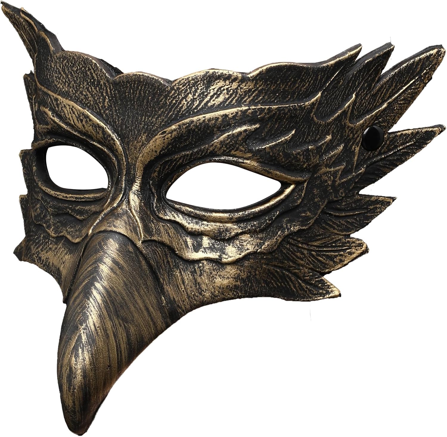 nezababy Halloween Crow Mask Eagle Bird Half Face Masquerade Mask Animal Raven Cosplay Costume Props Adult Women Men