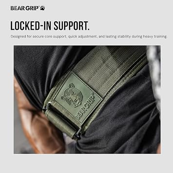 BEAR GRIP Self-Locking Weight Lifting Belt – Gym Belt for Men and Women