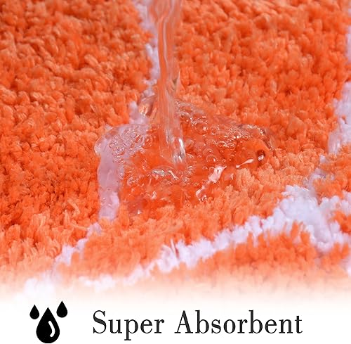 Miniatura 2 de Lindo felpudo para niños, tapete de baño absorbente de microfibra, tapete para puerta delantera, alfombra de piso, forma de hoja, 19.7 x 37.4