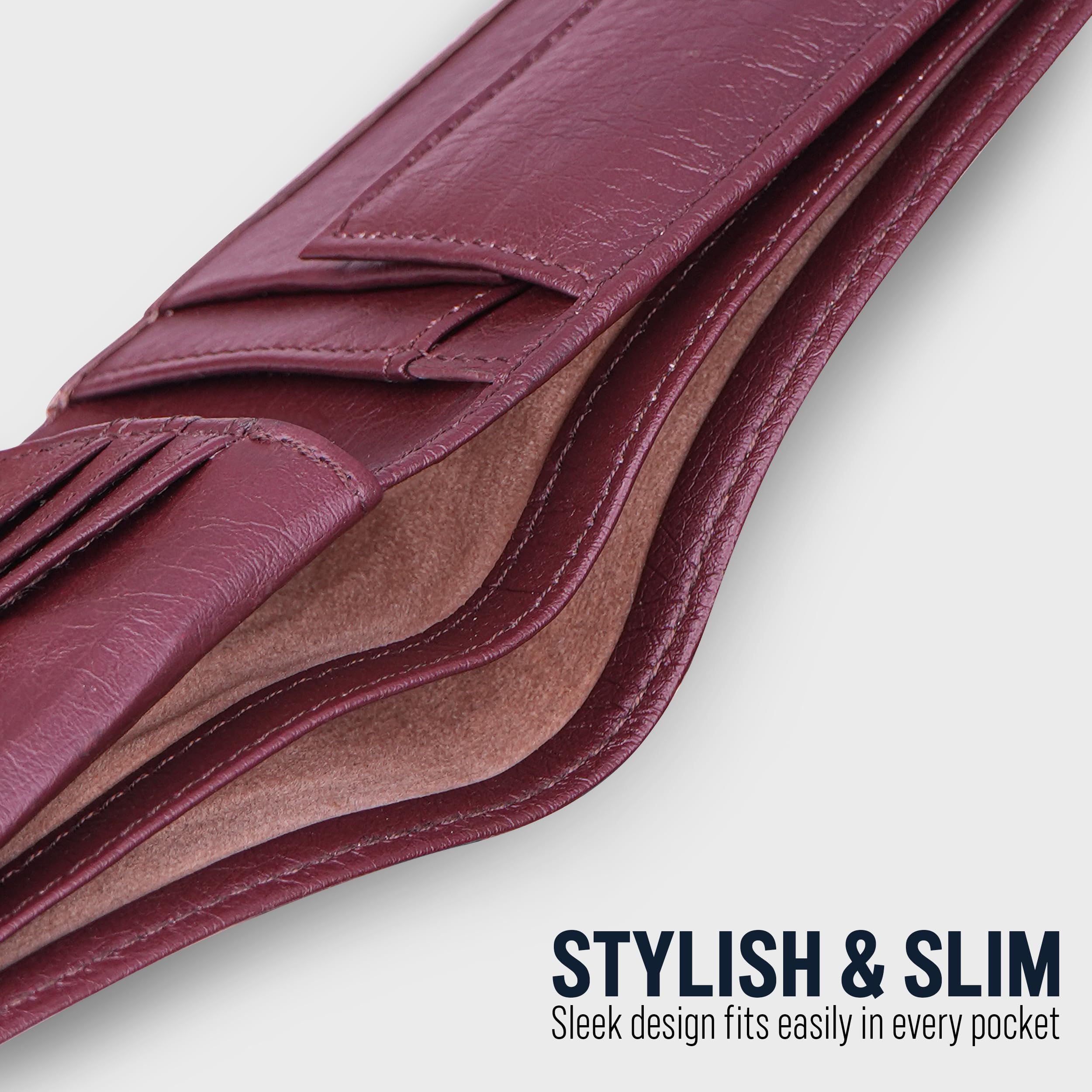 The Wallet Store Premium Quality Textured Men's Wallet - Brown