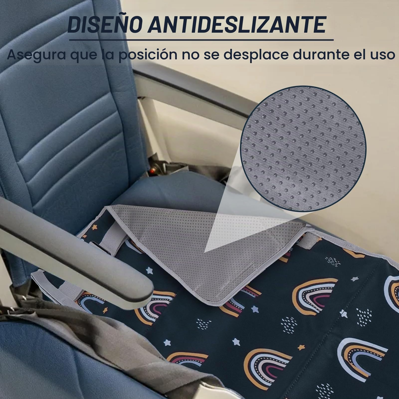LURICO Reposapiés de Avión para Niños, 76x44.5 cm Extensores de Asientos Plegable Hamaca de Pie Cama de Avión para Descanso de Niños Cama de Viaje para Expandir Las Piernas de Descanso