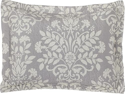 Vista 4 de Laura Ashley Home - Juego de edredón tamaño individual, ropa de cama reversible de algodón con funda a juego, decoración del hogar para todas