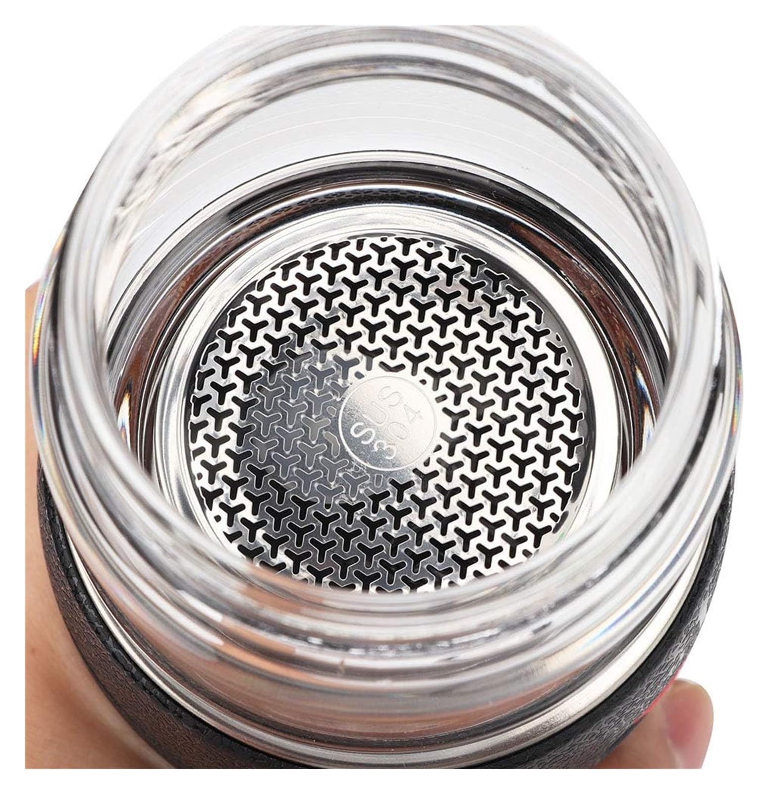 Tazza con infusore per tè, tazza termica portatile in acciaio inox, a doppio strato, con filtro separatore portatile con infusore, per casa, ufficio, viaggi