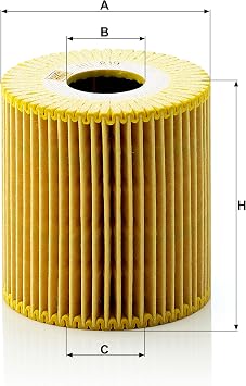 Mann Filter HU 819 x Cartridge Oil Filter Replacement Compatible With Volvo (USA) C70 (1999-2002), C70 Convertible (2003-2004), S40 (2000-2004), S60 (2001-2005), S60 2.5T (2006-2009), S70 (1999)