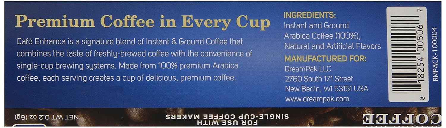 Café Enhanca Coffee, French Vanilla, 3 Count (Pack of 12)