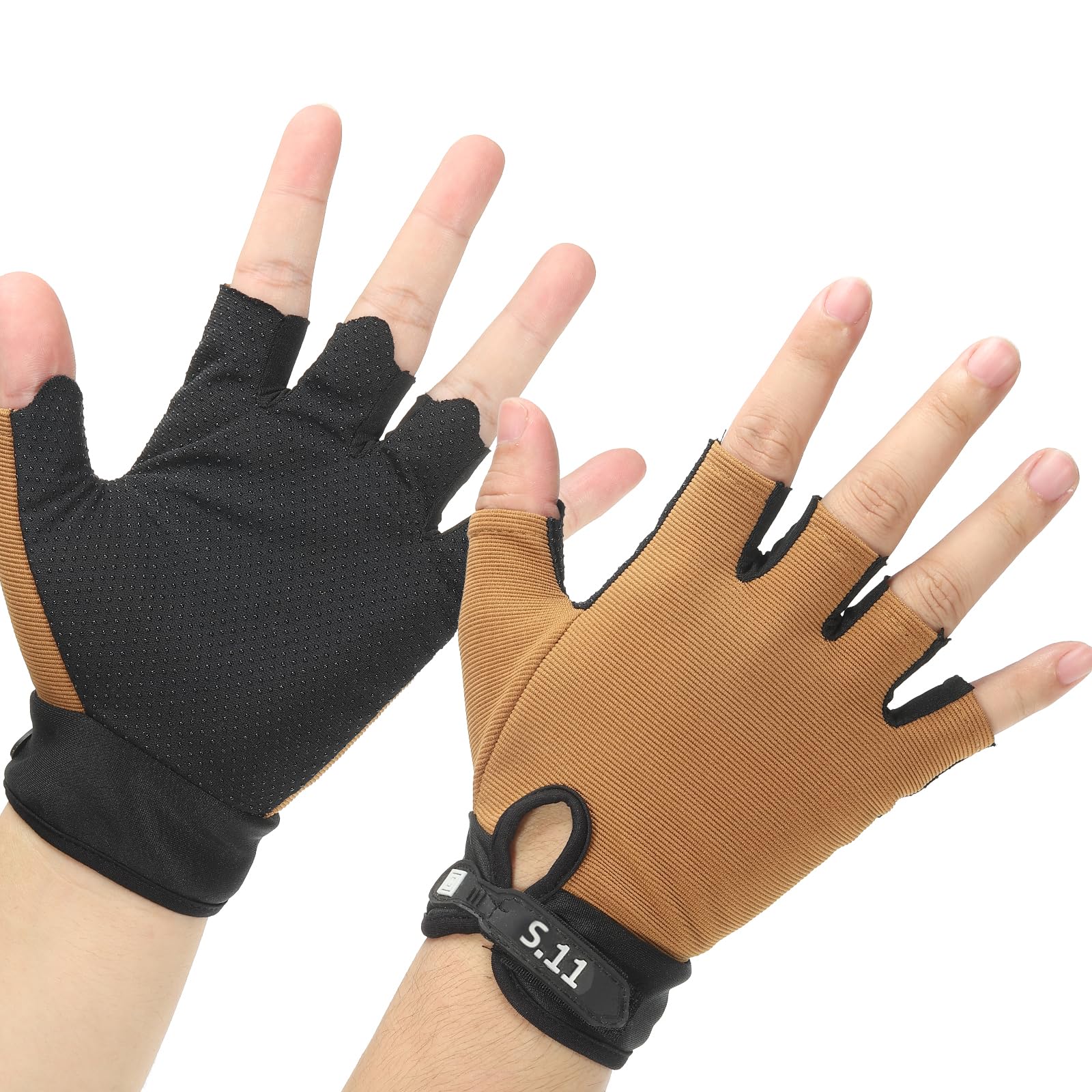 PATIKIL Workout Gloves, Weight Lifting Gloves for Men and Women, Gym Gloves Great for Cycling Sports Training Fitness Size XL, Brown