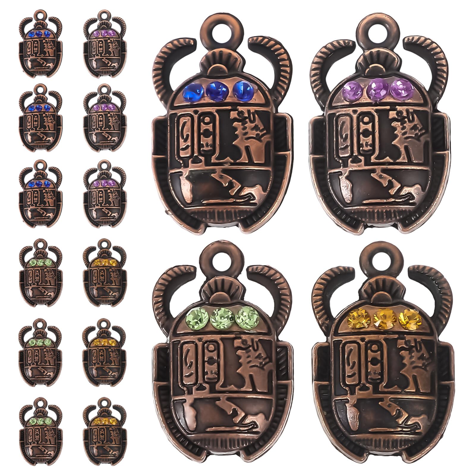 SEWACC Scarab Charms 40pcs Scarab Pendant Alloy Bulk Earrings Beetle Charm
