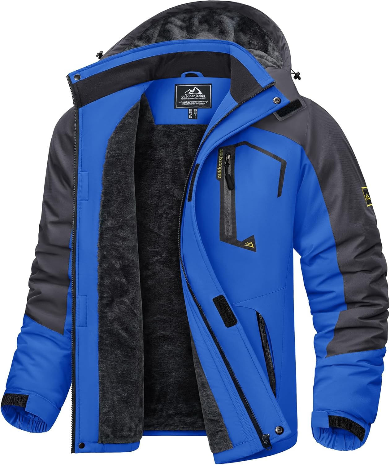 Generisch Winterjas voor heren, waterdichte ski-, warme fleecejas Generisch Winterjas voor heren, waterdichte ski-, warme fleecejas