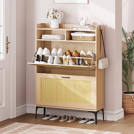 Shoe Cabinet Dripex Shoe Storage Cabinet With Flip Drawers