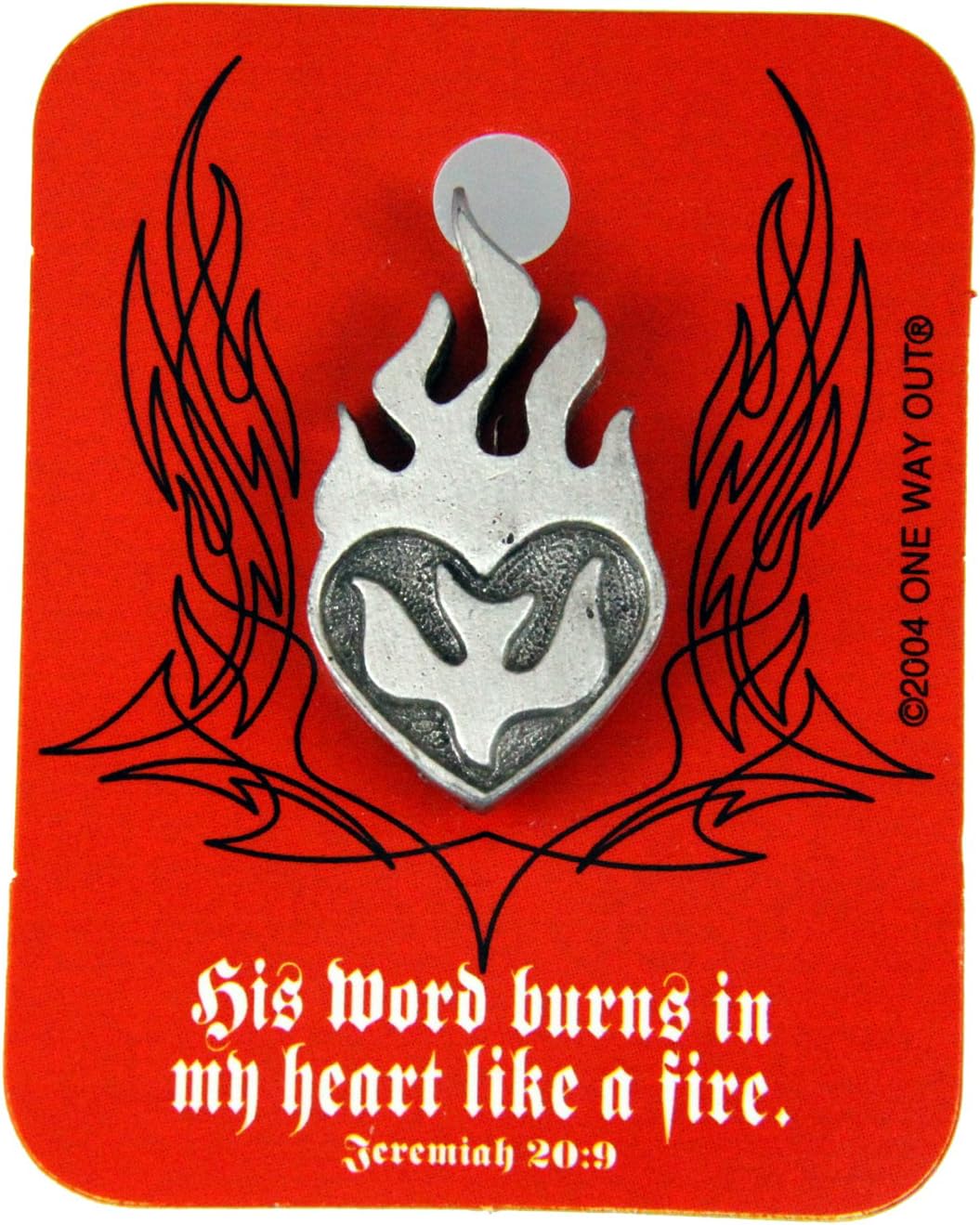 12 pcs 6030417 Jeremiah 20:9 Holy Spirit Dove with Fire Lapel Pin Christian Baptism Faith Youth Ministry Holy Ghost on Fire Gifts of The Spirit