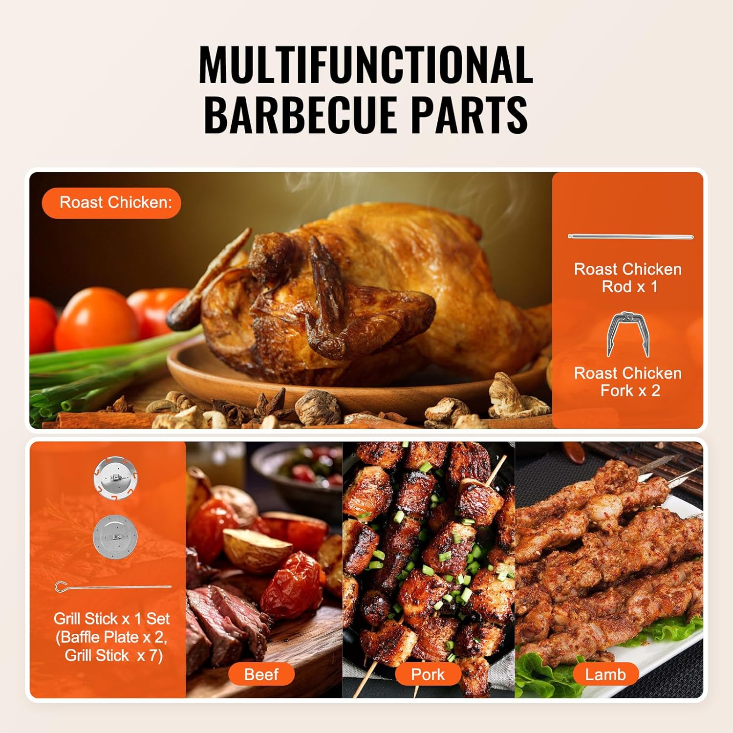 VEVOR Shawarma Grill Machine, Vertical Chicken Shawarma Cooker Machine Countertop, Electric Stainless Steel Broiler Gyro Rotisserie Oven Doner Kebab Machine, for Home Restaurant Kitchen Parties