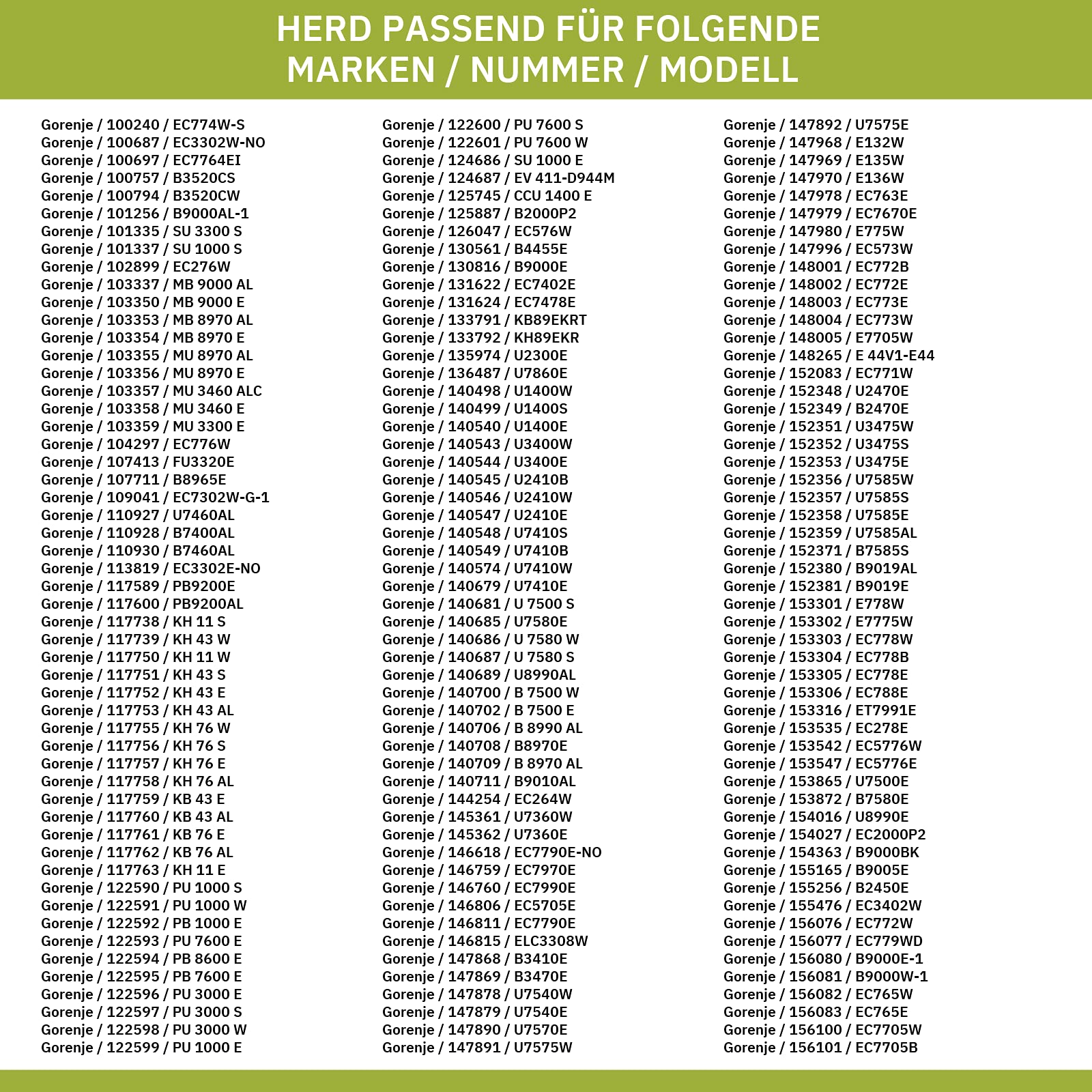 Gorenje Rillenrohr Heizelement, 1100 W, Unterhitze für Herd, Nr.: 616021, auch Bosch Siemens 362058, Quelle, Privileg