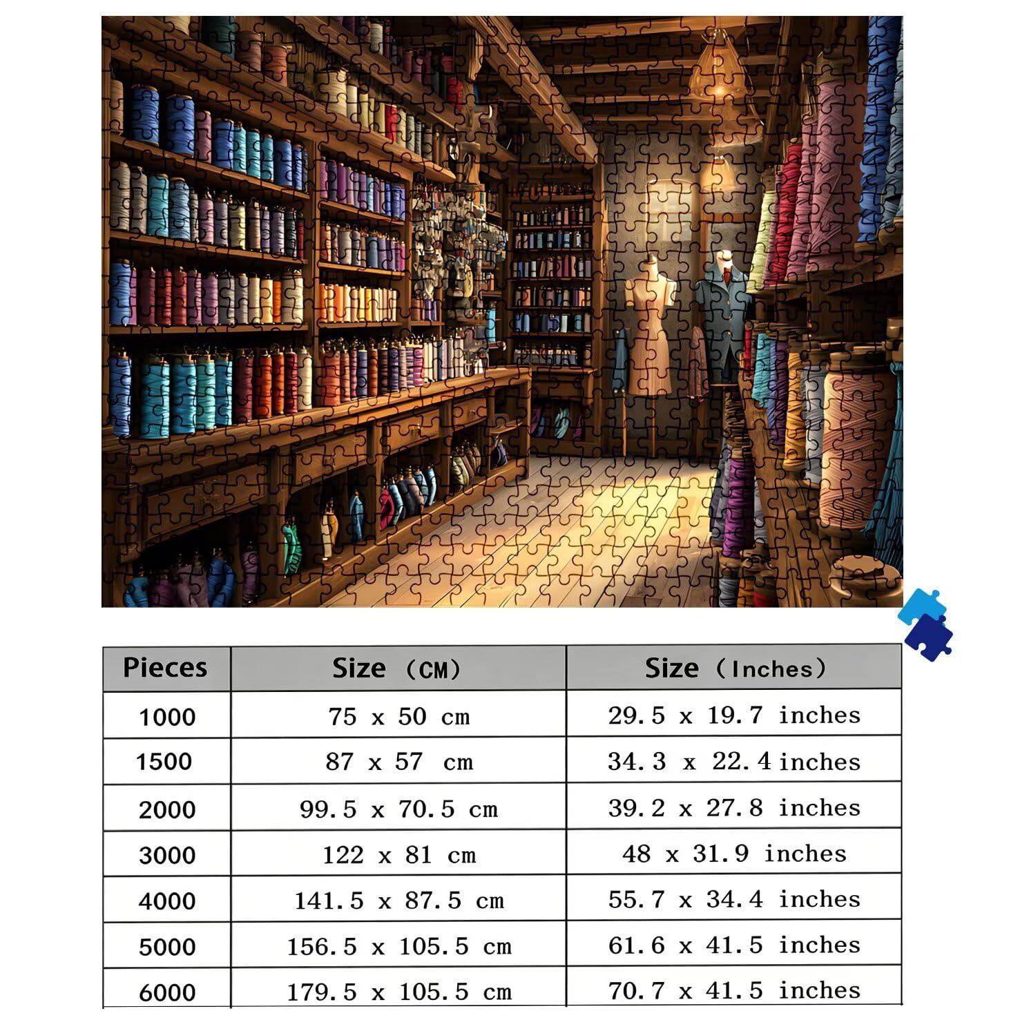 Puzzle 3000 elementów, drewniane puzzle dla dorosłych – Impossible Puzzle 122 x 81 cm, niffy myślenie i sport myślenia dla kobiet i mężczyzn, gra rodzinna na wieczory z grami, prezent dla kobiet