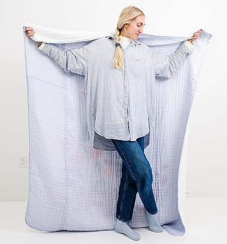 Vista 5 de CLEMENTINE KIDS Manta de muselina doble (Cottage Garden)