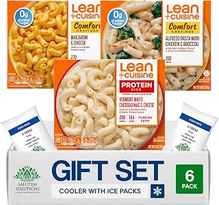 Salutem Vita – Macaroni and Cheese Frozen Meal, Vermont White Cheddar Mac & Cheese, Alfredo Pasta with Chicken & Broccoli, 8 oz, Gift Set: – Pack of 18 (6 flavors of each)