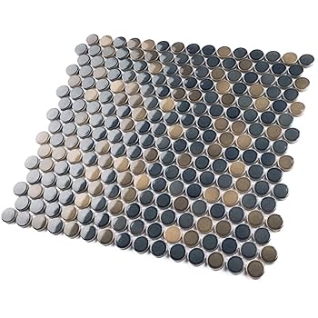 JAPM301 Multi Blue Mix Color Polished Tiny Round Porcelain