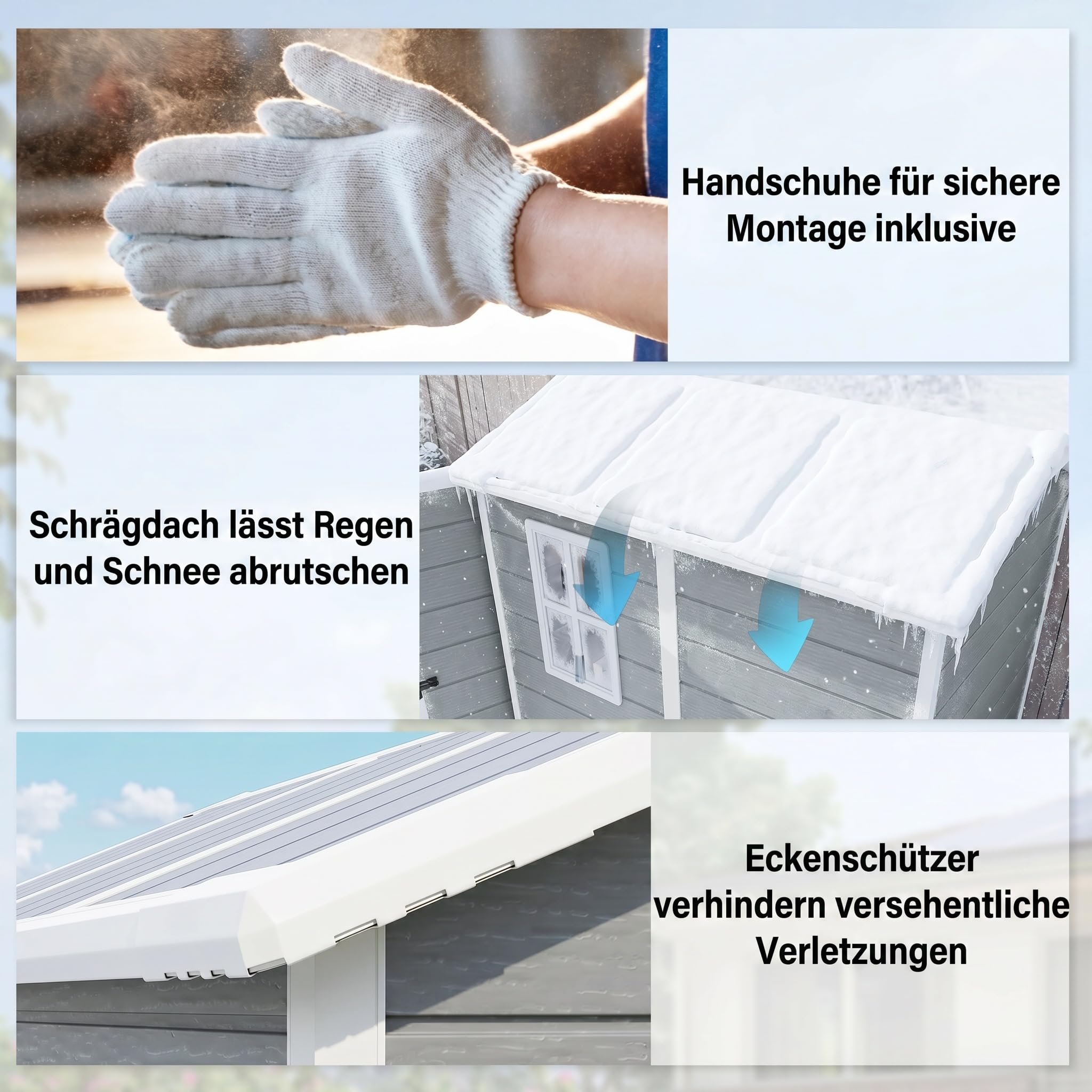 Outsunny Gerätehaus 2,1m² Wasserdicht mit Boden 131x186x198/172 cm Grau | Pultdach Gartenhaus, Geräteschuppen, Abschließbar Tür, Fenster, Fahrradgarage, Kunststoff, Hinterhof, Garten