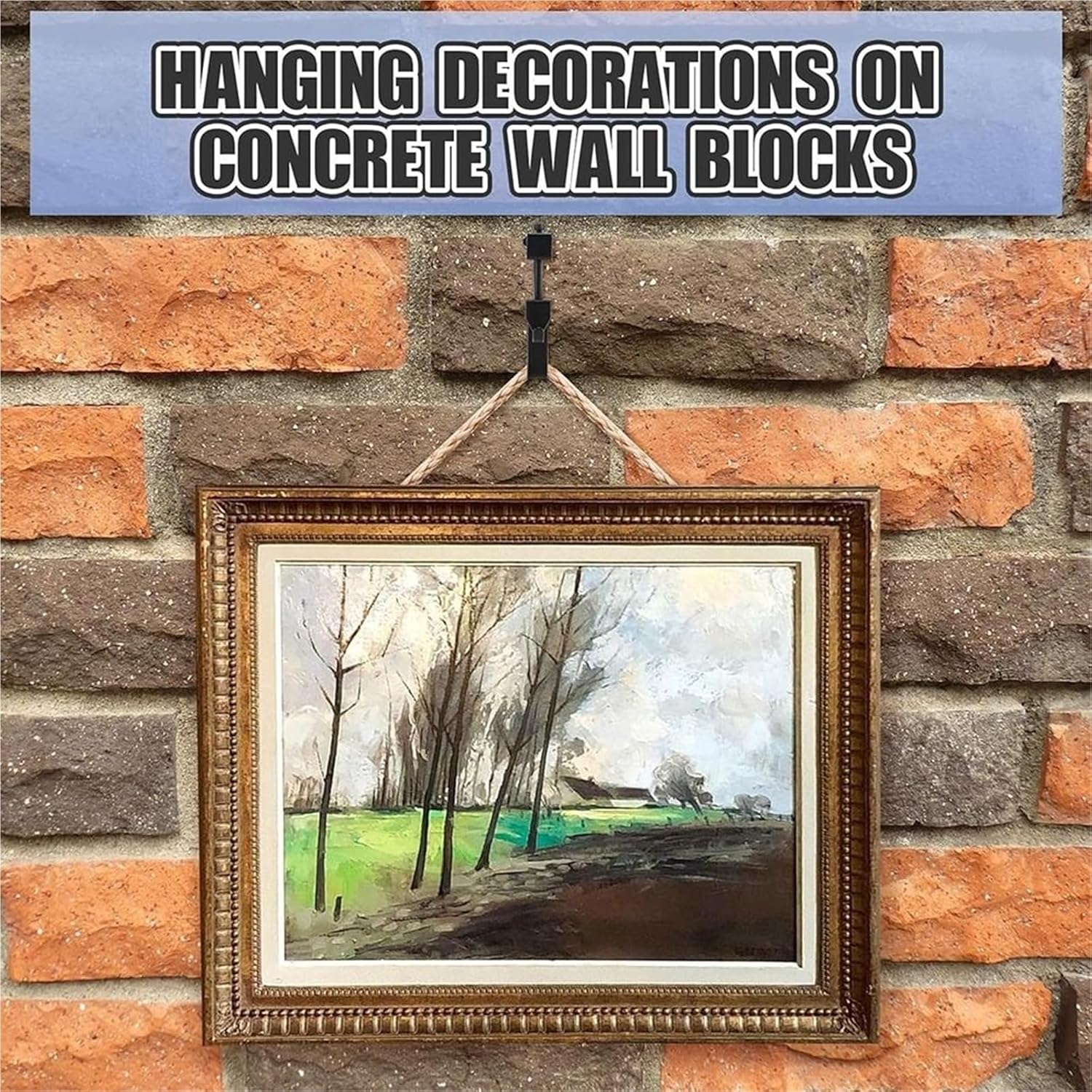 Brick Clips for Hanging Outdoors 5pcs Accessories Stainless Steel Brick Hook Clips Heavy Duty Adjustable Wall No Drill Universal Hooks Clamp