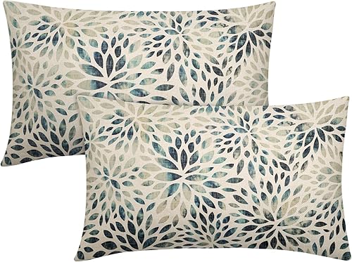 Vista 24 de Juego de 2 fundas de almohada modernas vintage caprichosas de 18 x 18 pulgadas, fundas de almohada cuadradas de algodón negro antiguo con contraste