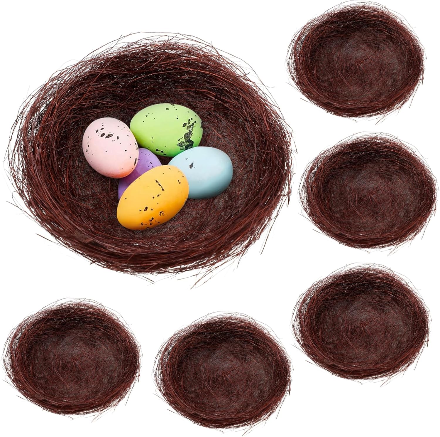 SUPVOX 80pcs Realistic Fake Bird Nests Chic Decor for Garden Birds Nest Photo Props