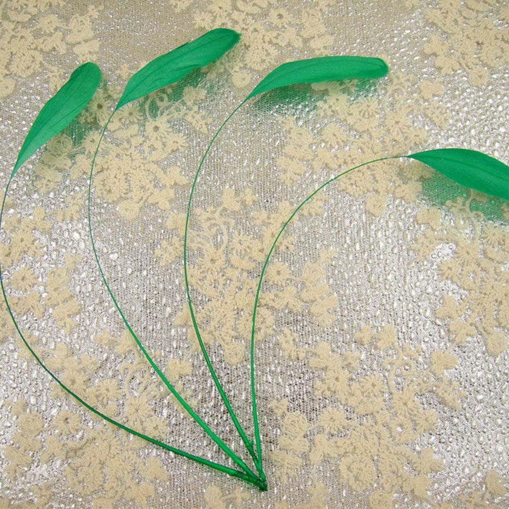 69 Colours Choices 5/7" Loose Stripped Coque Feathers for Millinery Hats Trimming Fascinators Craft Decorating Dancing Costume Making (New Emerald #64, 10pcs)