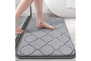 OLANLY Memory Foam Bath Mat Rug - The Epitome of Bathroom Comfort and Safety