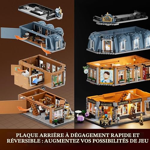 Lumibricks Brick Art Galerie Bloc de Construction avec Lumière, 3400 Pcs, Bâtiment Modulaire d’Angle Inspiré des Œuvres d’Art Classiques avec Art 3D Amovible, Âge 16+, L9085 - 3