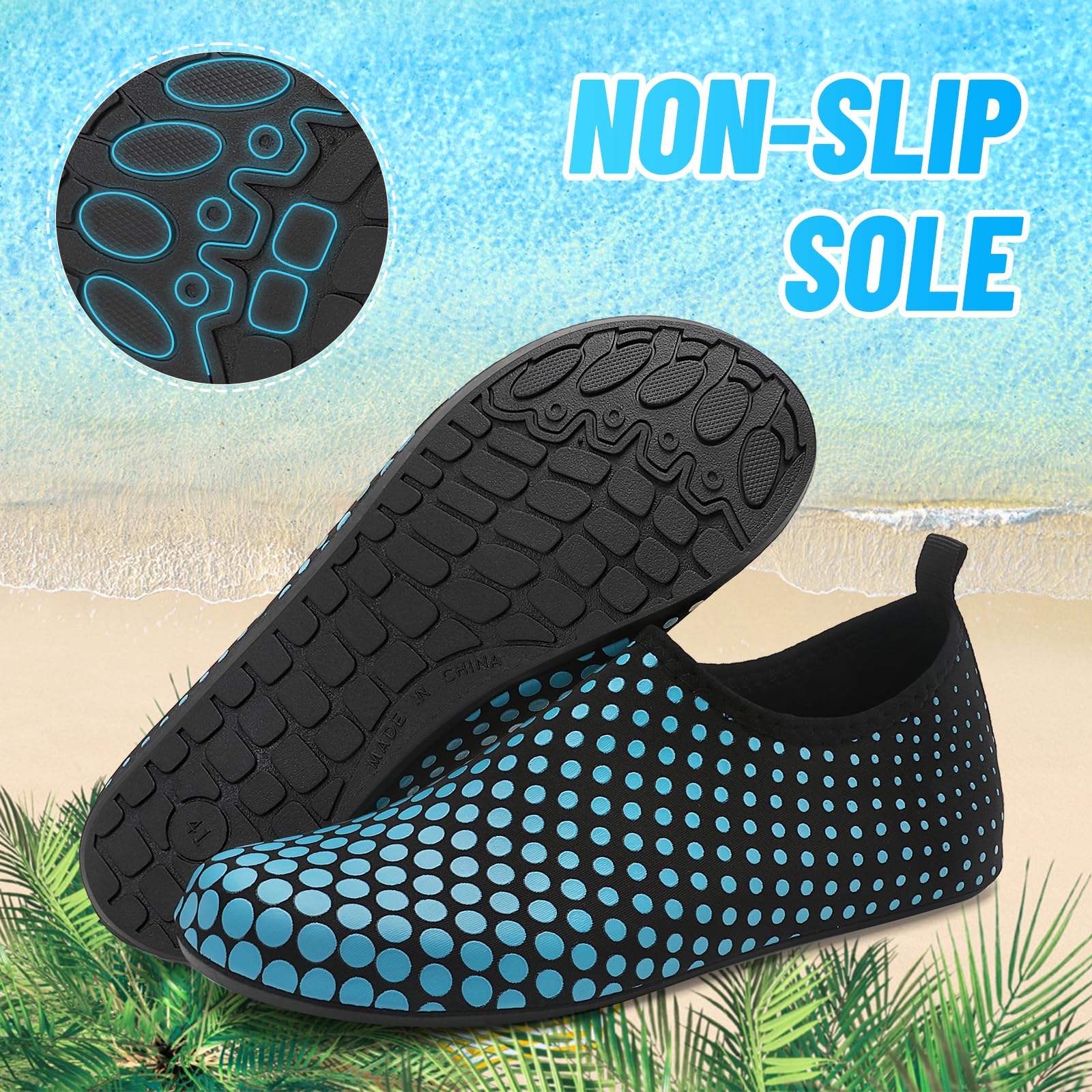 Uomo Donna Scarpe da Scoglio Water Shoes Scarpette per Scogli Scarpe Mare Antiscivolo Scarpe Spiaggia Traspirante Scarpe Acquatiche per Sport Acquatici Parco Acquatico.Gr.34-47 EU