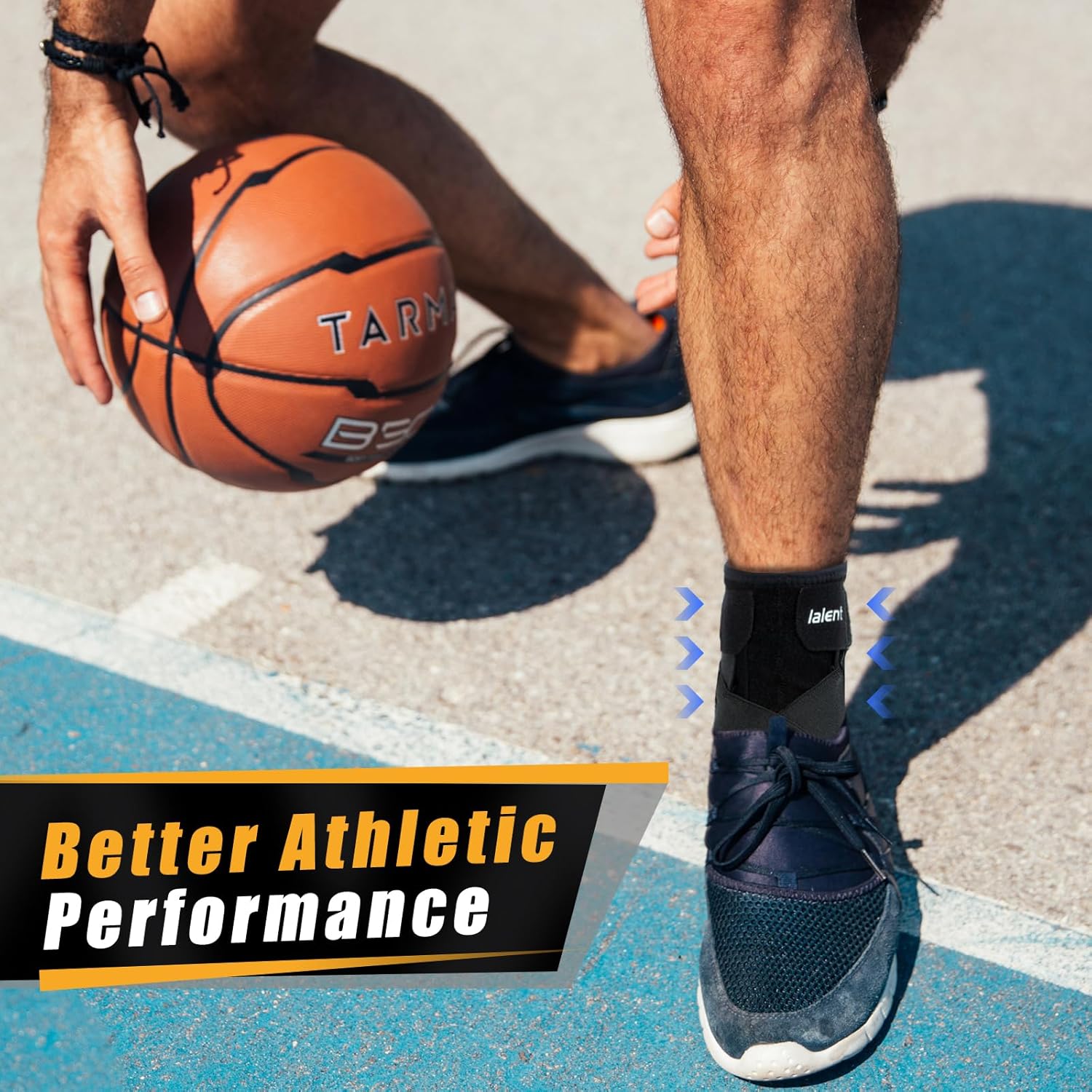 Ankle Brace for Women Men, Adjustable Lace Up Ankle Support for Sprained Ankle, Injury Recovery, Ankle Stabilizer for Basketball Volleyball Tennis (Medium)