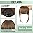NAYOO Bangs Hair Clip - Medium Brown Fake Bangs 100% Real Human Hair Extensions French Bangs for Women Fringe with Temples Hairpieces