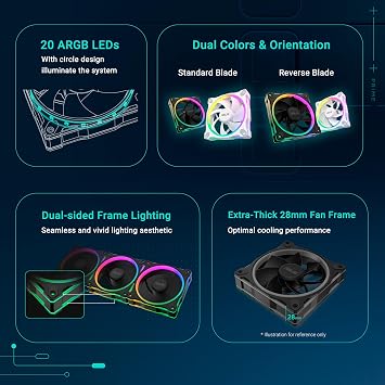 Asus Prime Mr120 Cooler Case Radiator Fan Argb 120mm Black