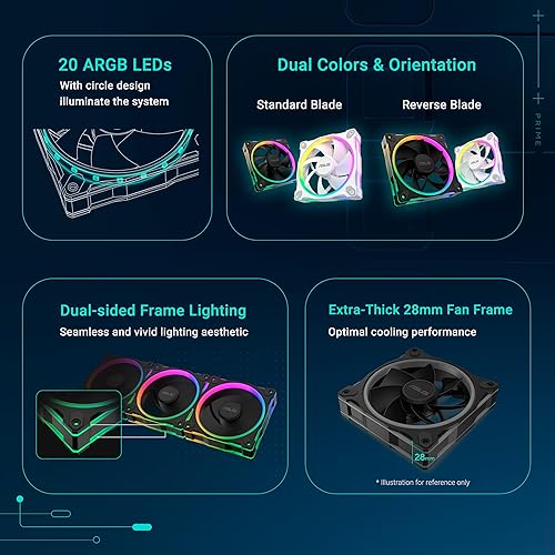 Miniatura 9 de ASUS Ventilador PWM ROG Strix XF120 silencioso de 4 pines para fundas de PC, radiadores o refrigeración de CPU