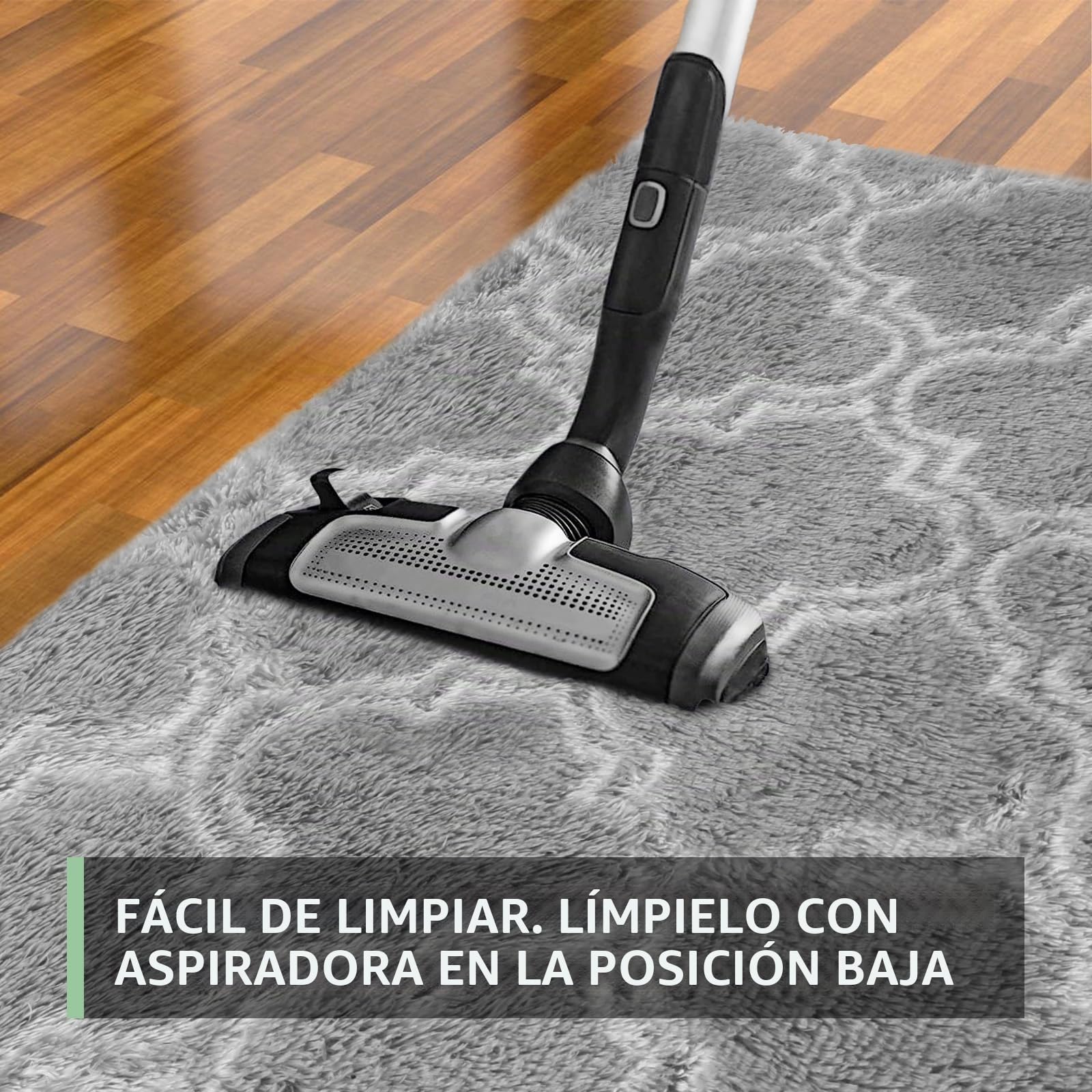 Alfombra Gris Pelo Largo Moderna para Salón y Dormitorio, Suave y Antideslizante, Fácil de Limpiar, 160x230 cm