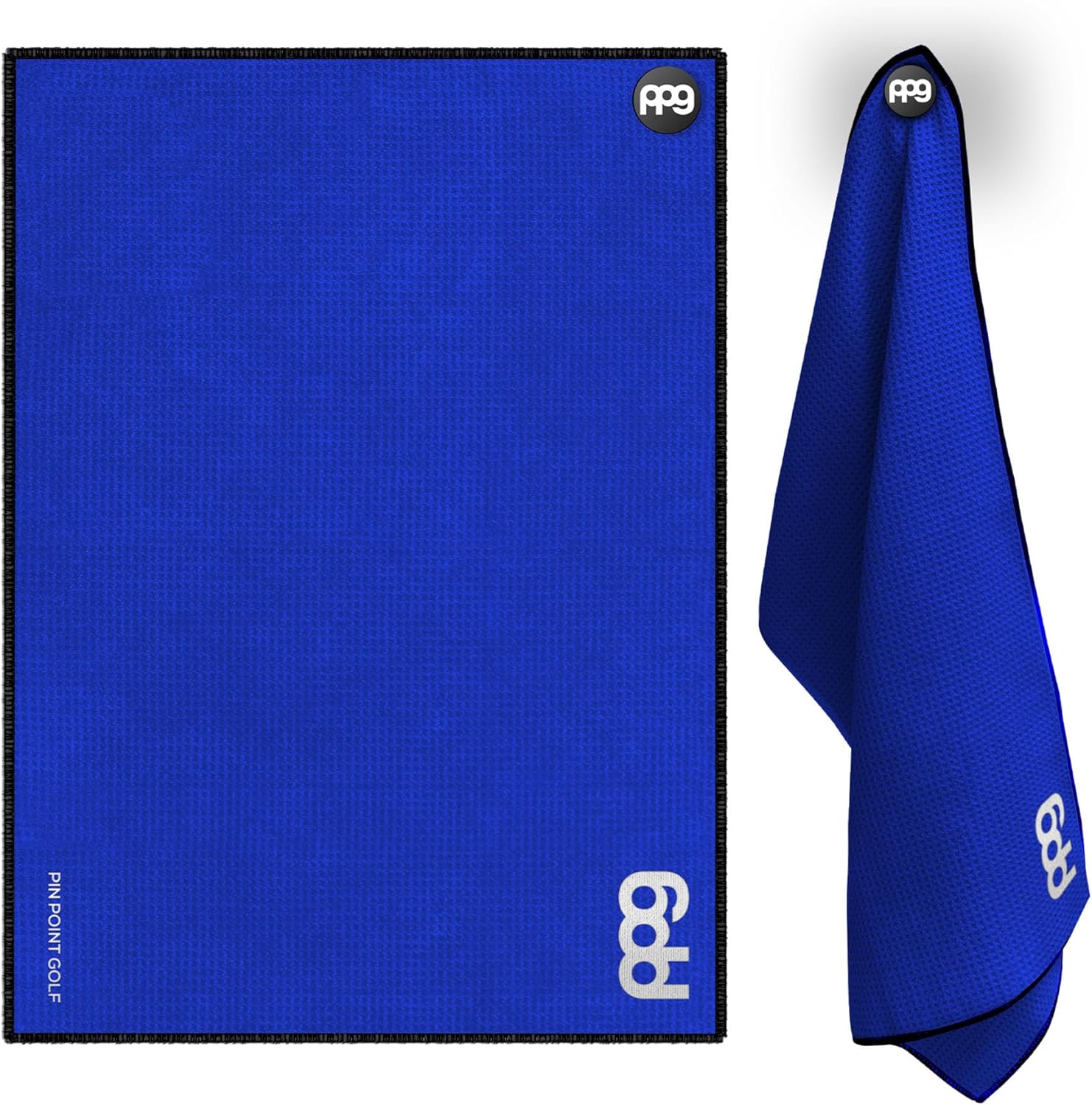 PPG Magnetic Golf Towel, Dark Gray | Premium Microfiber Golf Towel with Absorbent Waffle Pockets | Strong Magnet for Strong Connection to Golf Carts or Clubs | 24” x 16”