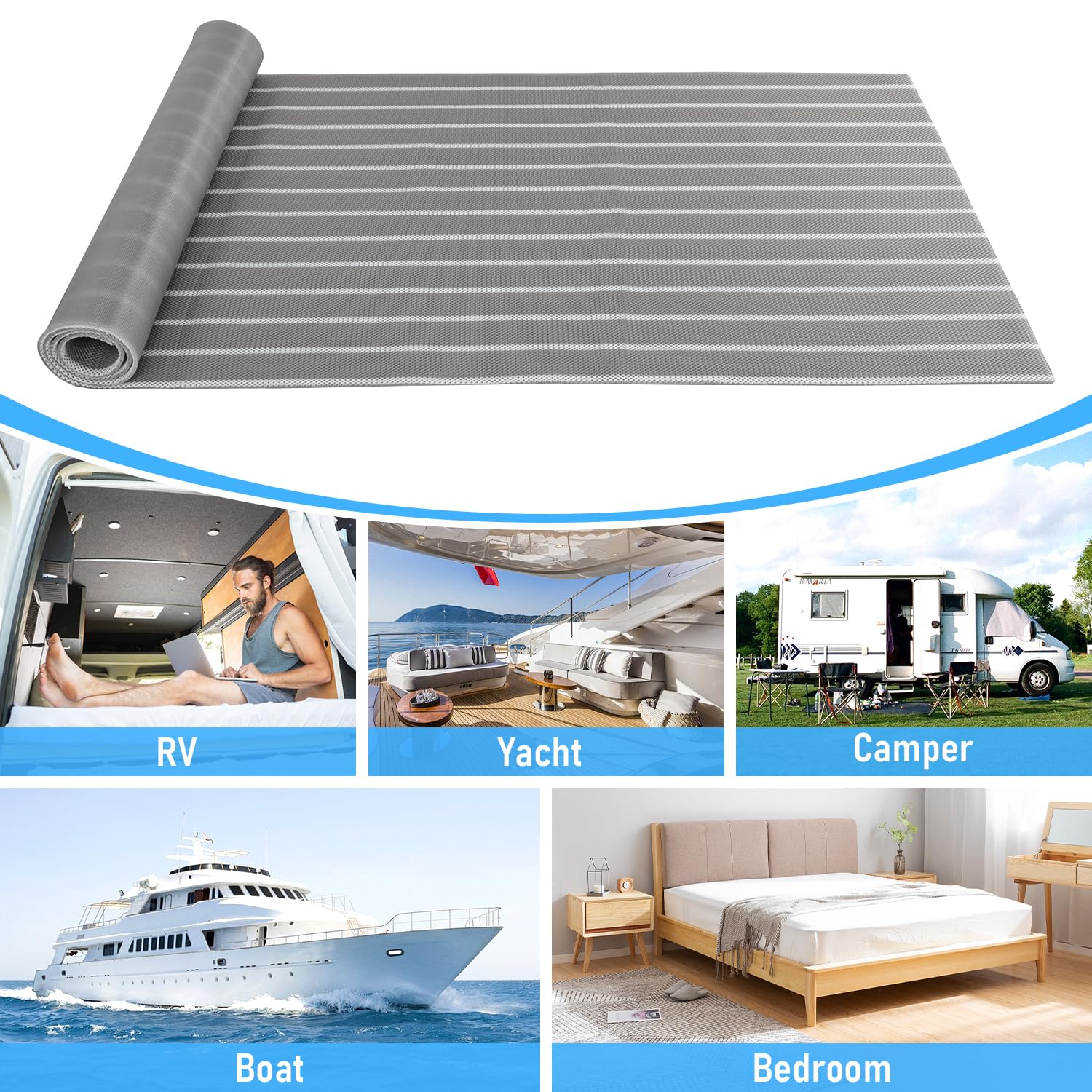 MYOYAY Base de colchón de fibra de malla de aire para caravana, barco y caravana, colchón ventilado que permite la ventilación debajo del colchón, crea movimiento de aire, flujo de aire 3D, mantiene