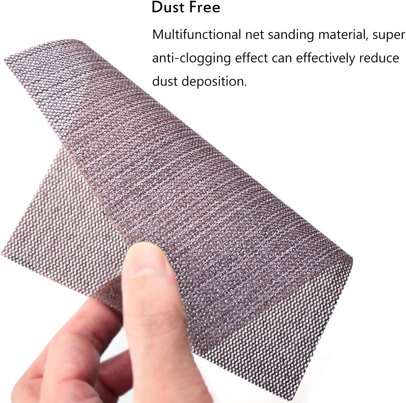 Mesh Sheet Sandpaper 80 Grit 1/4 Sheet Hook & Loop or Clip on Sander Sheets 5.5" x 4.5" Dust Free Sanding Sheets for Palm Sanders Polishing Accessories, 10PCS - - 