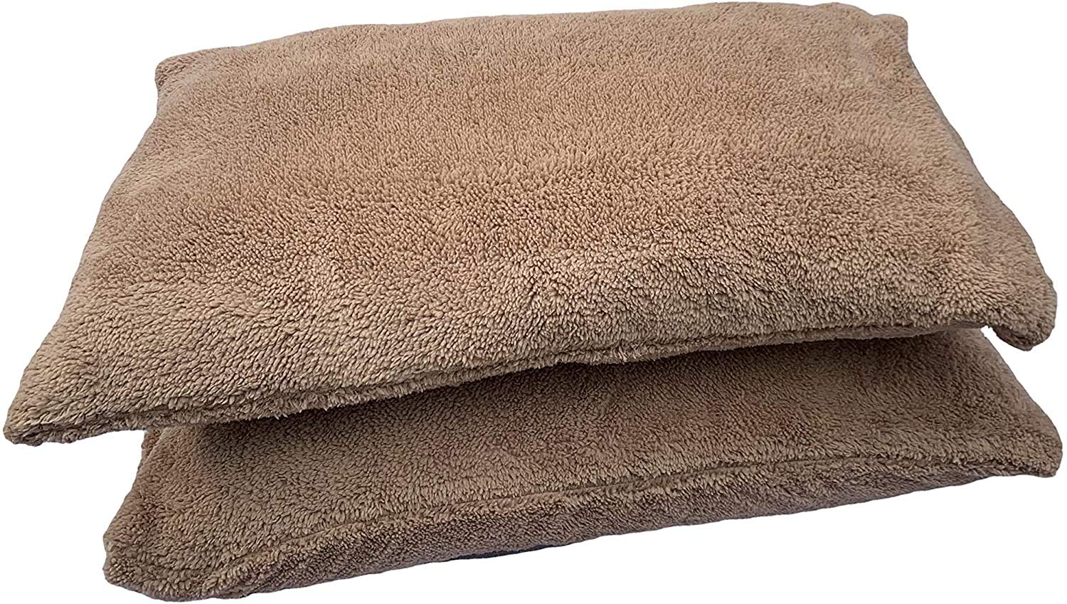 Arlinens Beige Teddy Bear Warm, Cosy & Soft Pair Of Pillowcases, Teddy Fur/Sherpa Pair Of Pillowcases Only 50Cm X75cm (Beige/Latte)