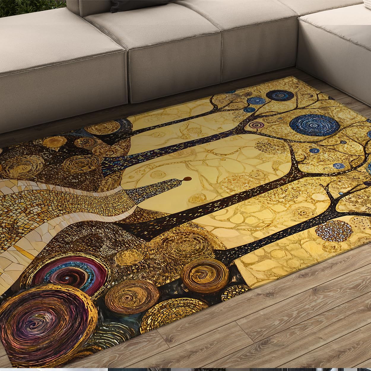 Tapis classique salon 160x200cm lavable style bohème