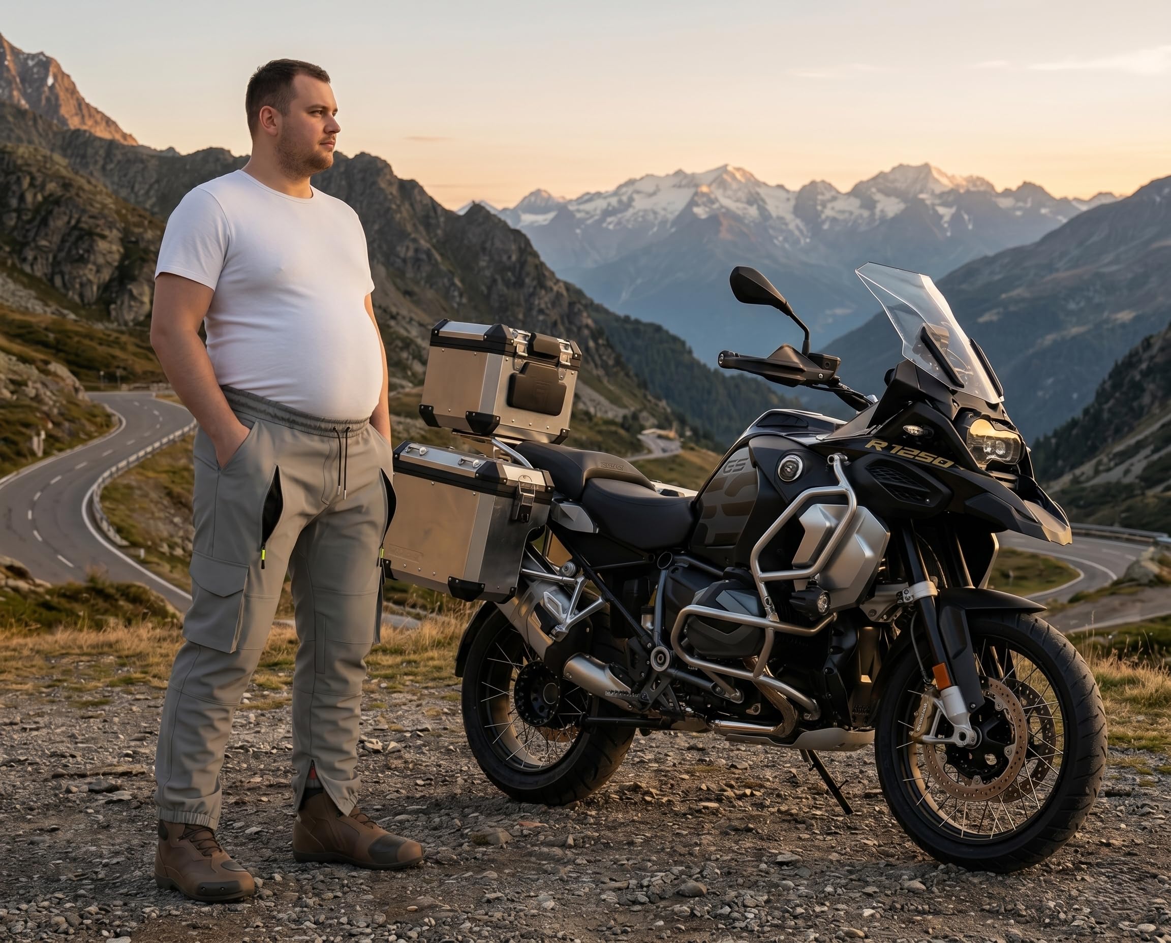 TLA Racer Pantaloni Moto, Protezioni CE, Rinforzi in Aramide. Taglie sino 6XL Uomo, Donna. Ampio Elastico in Vita, Coulisse con Lacci, Varie Tasche e Prese d’Aria. Pantaloni Moto, Scooter