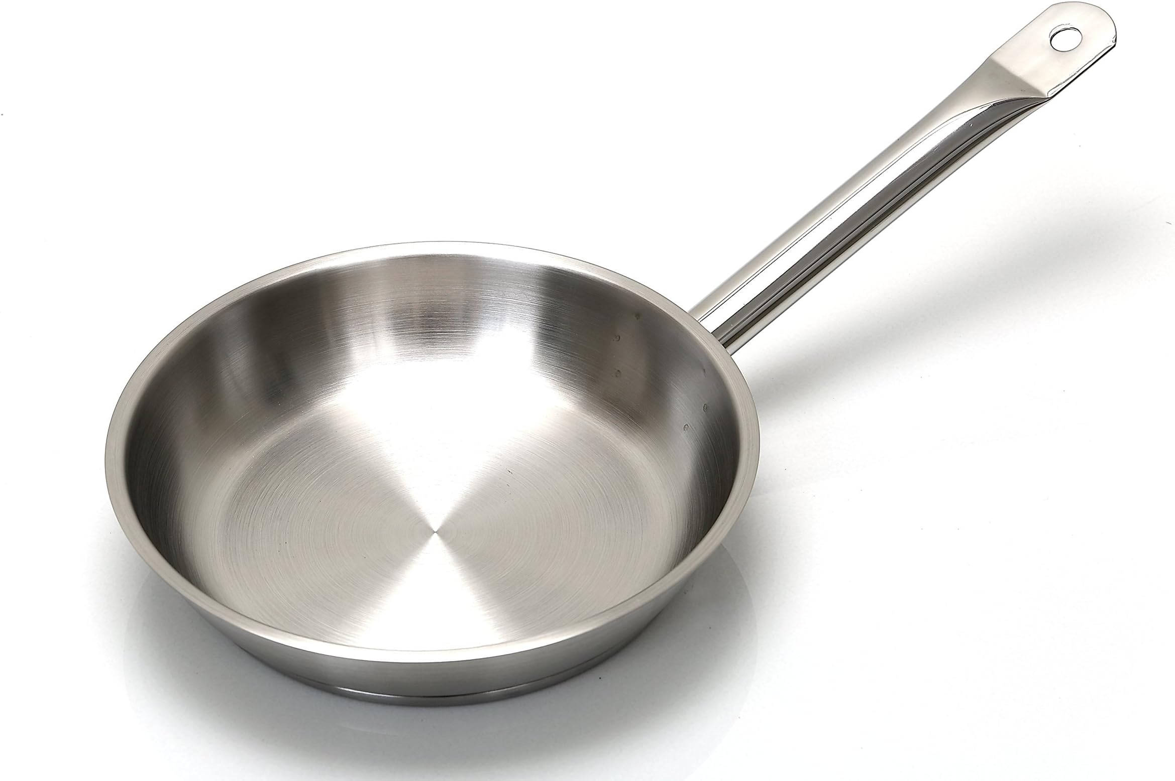 Heavy Duty, Professional 8 Inch. Skillet/Frying Pan - Stainless Steel, Commercial Grade