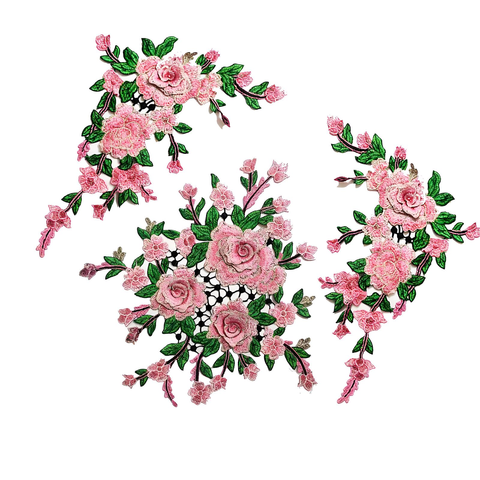 ZEPFJHE Colorful Embroidery Fabric Sticker Washable Clothing Appliques for Jackets Garment Cheongsam Decoration Sewing Project Tradition Clothing Fixes