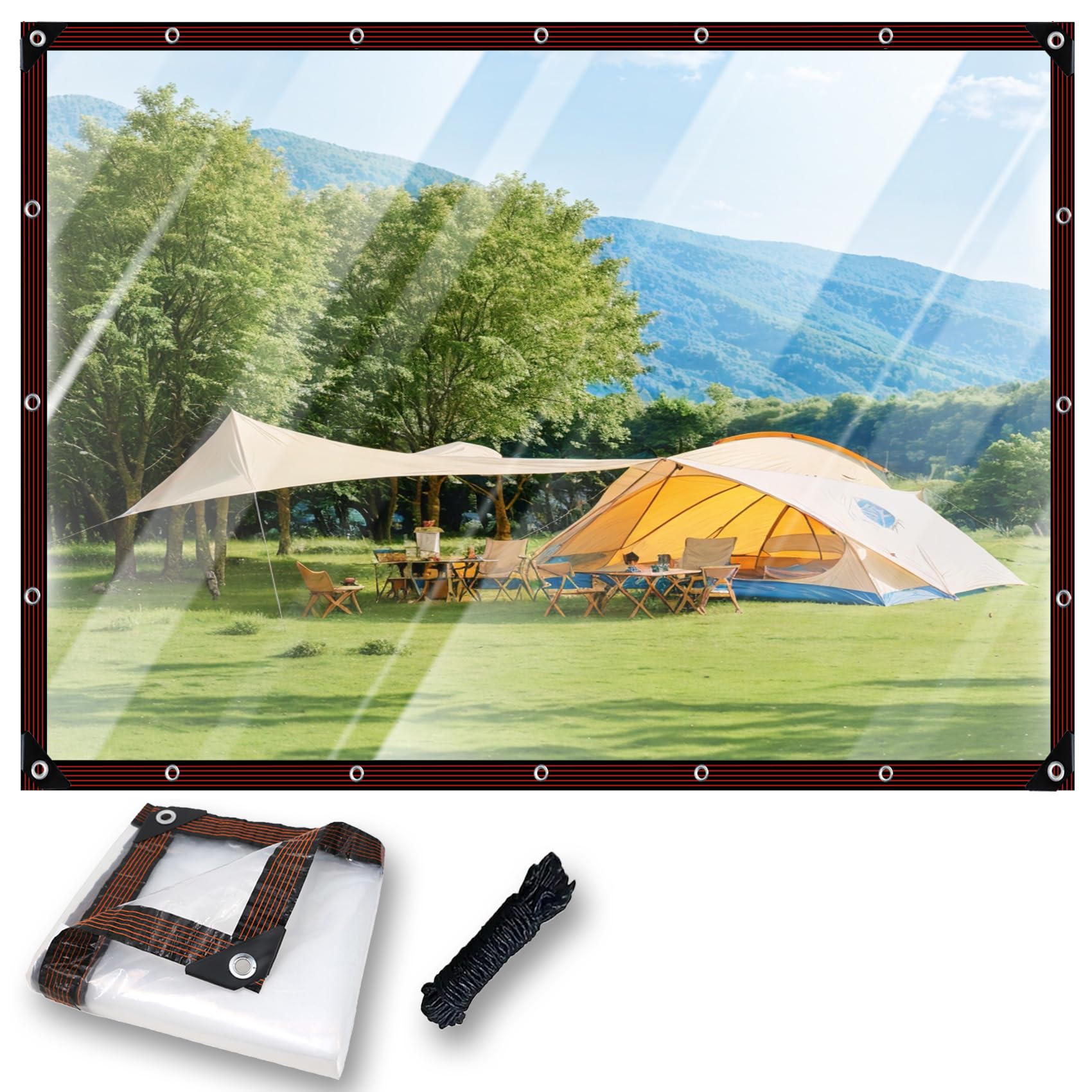 Lona exterior impermeable 300x450 aislante y transparente para proteger plantas