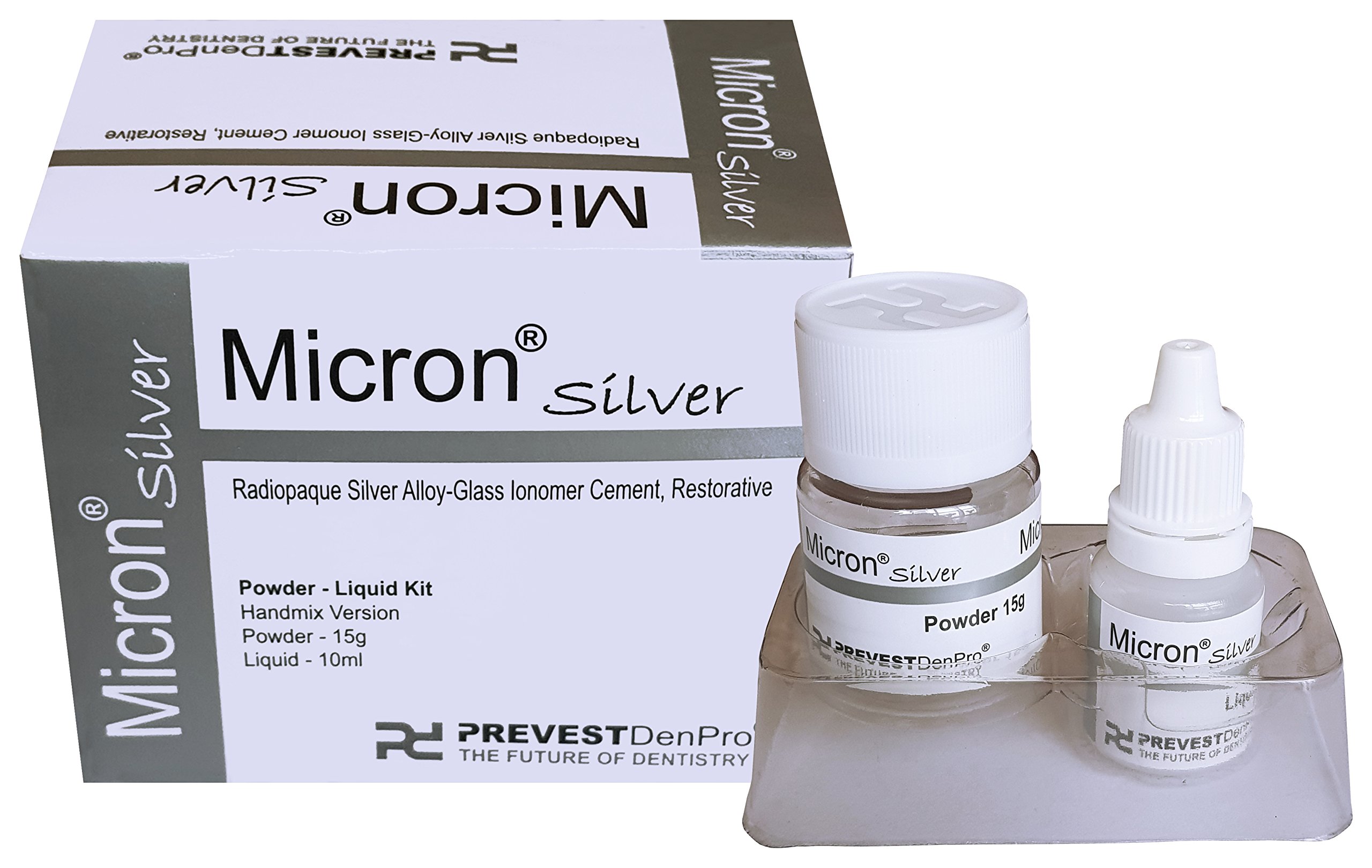 Prevest DenPro Micron Silver Radiopaque Silver Alloy-Glass Ionomer Cement, Restorative Powder- 15g, Liquid- 10ml (Pack of 2) (B078PDKC5Y) Amazon Price History, Amazon Price Tracker