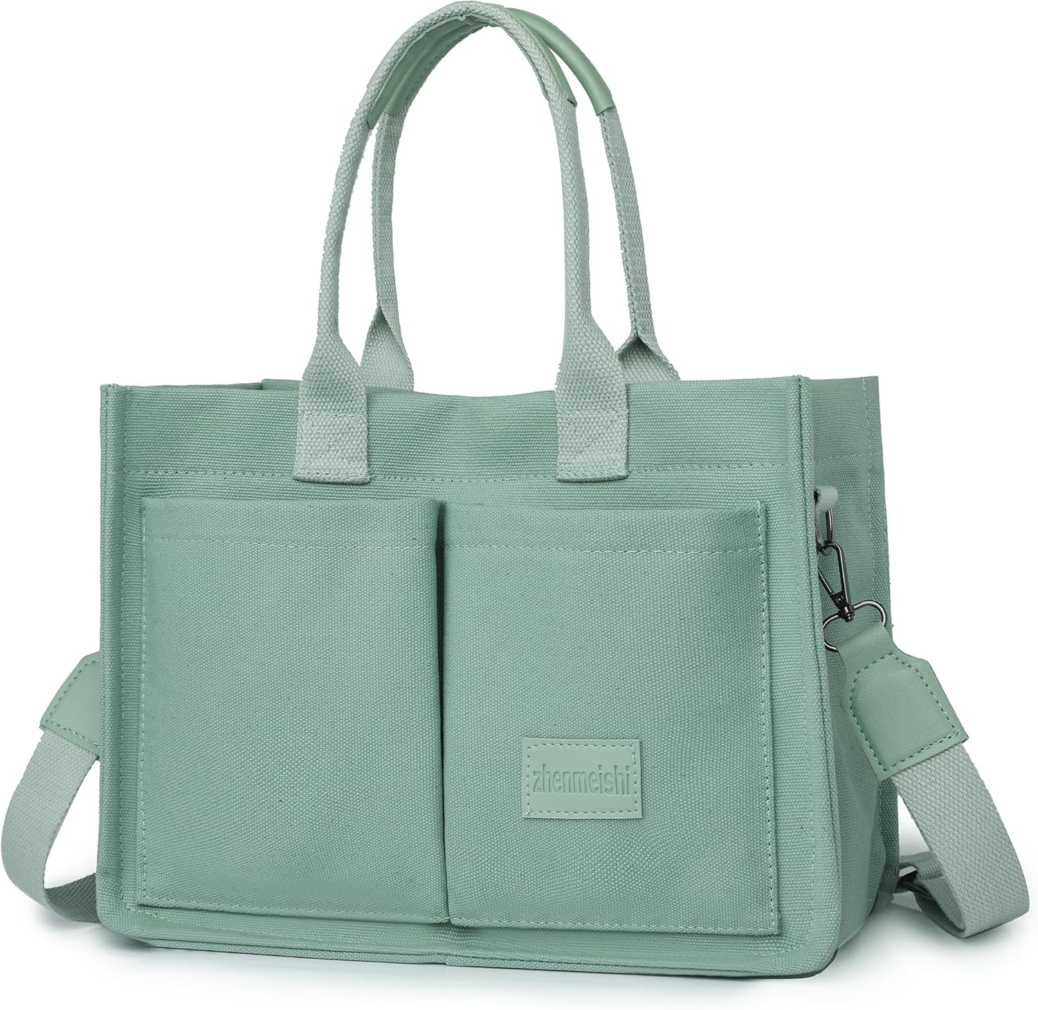 VODIU Canvas Tote Bags for Women Satchel Handbags Crossbody Tote Bag with Pockets Shoulder Travel Tote Bags