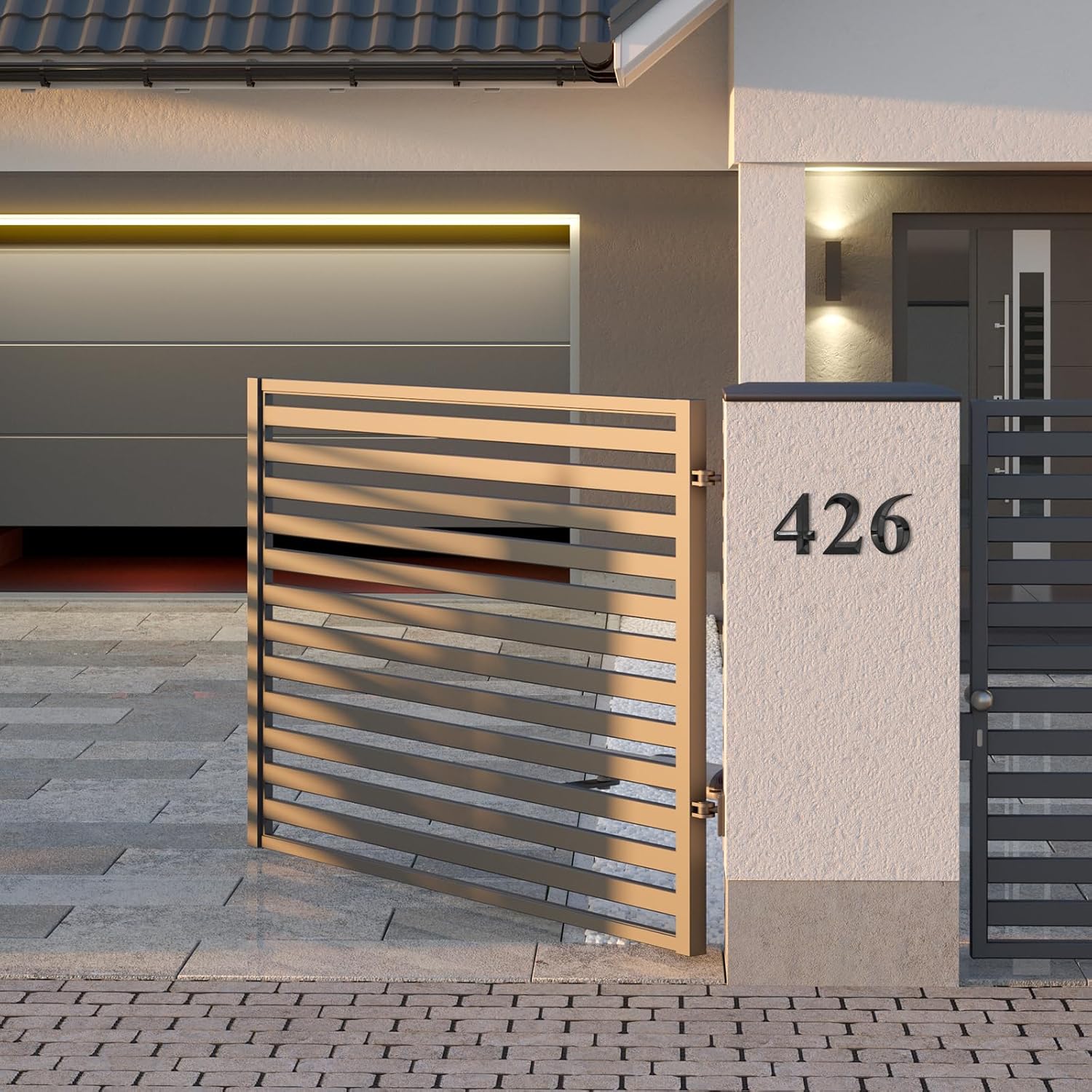 uxcell 10Pcs House Numbers for Outside, 5 Inch 0-9 Self Adhesive Mailbox 3D Door Number Stickers for Apartment Office Hotel Room Signs, Black