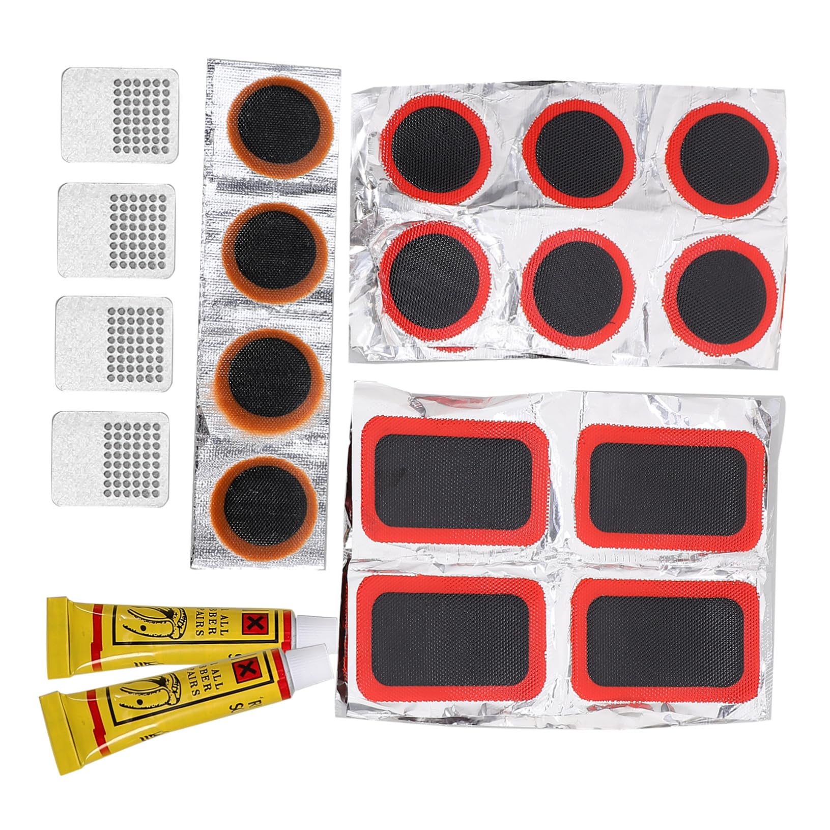 balacoo 1Set Bicycle Tire Patch Kit Inner Tube Repair Tools Adhesive Patches for Mountain Road Bikes Durable Easy to Use Bike Repair